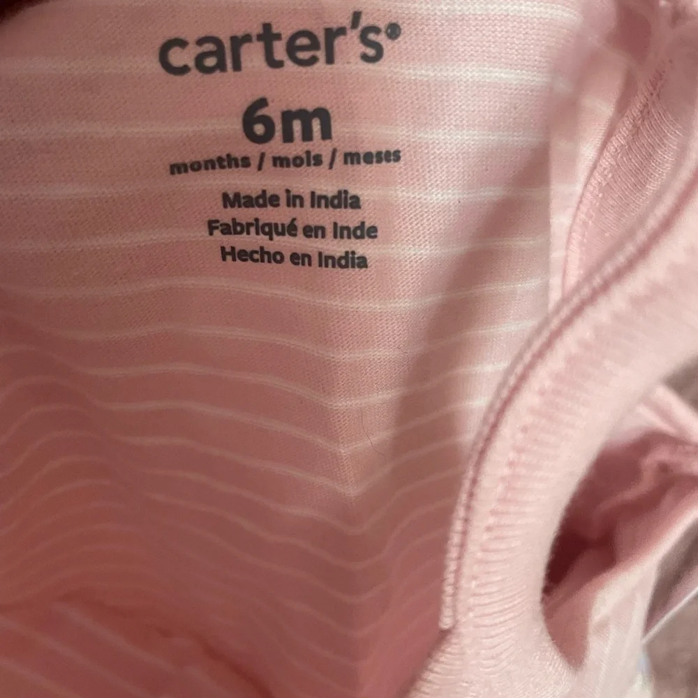 NEW with tag Carters Pink Floral Romper size 6M